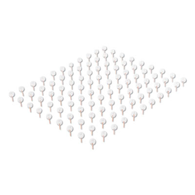Fashion Sphere Push Pins, Plastic, Clear/Rose Gold, 0.44", 100/Pack