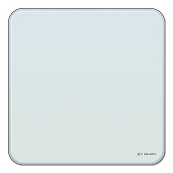 Cubicle Glass Dry Erase Board, 12" x 12", White Surface