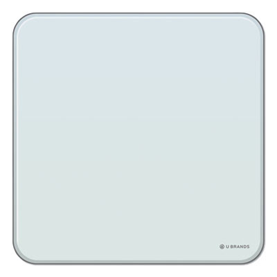 Cubicle Glass Dry Erase Board, 12" x 12", White Surface