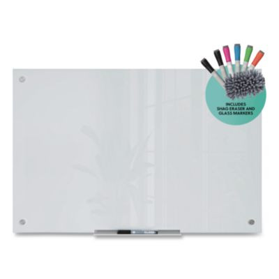 Magnetic Glass Dry Erase Board Value Pack, 36" x 24" (Actual Size: 35" x 23"), Frosted White Surface