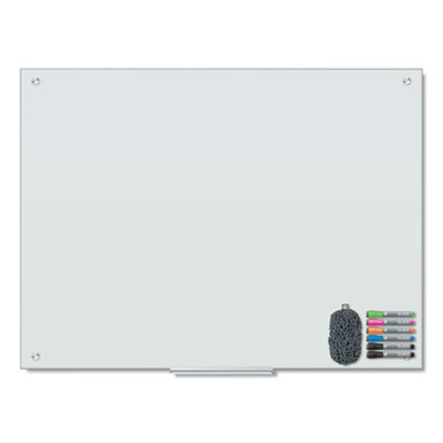 Magnetic Glass Dry Erase Board Value Pack, 48" x 36" (Actual Size: 47" x 35"), Frosted White Surface