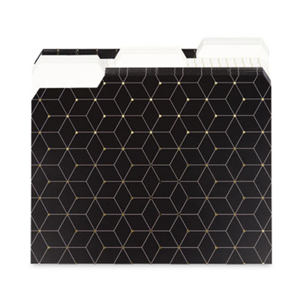 Fashion File Folders, 1/3-Cut Tabs: Assorted, Letter Size, Assorted Colors, 24/Box