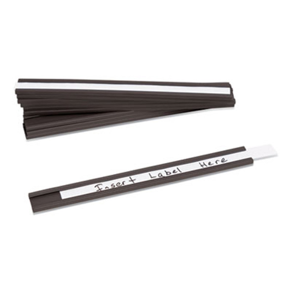 Magnetic Card Holders, 6 X 0.5, Black, 10/Pack