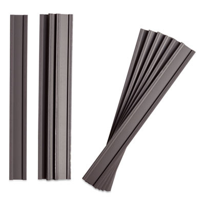 Magnetic Card Holders, 6 X 0.5, Black, 10/Pack