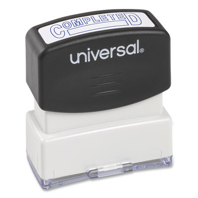 Message Stamp, Completed, Pre-Inked One-Color, Blue Ink