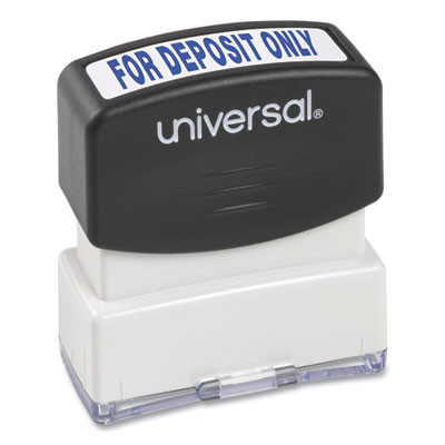 Message Stamp, For Deposit Only, Pre-Inked One-Color, Blue