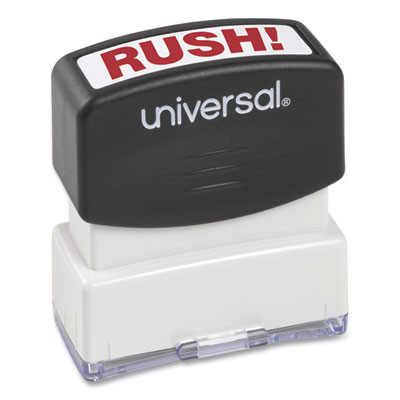 Message Stamp, Rush, Pre-Inked One-Color, Red