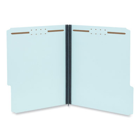 Top Tab Classification Folders, 1/3-Cut Tab: Assorted, Expands 2", 2 Fasteners, Letter Size, Light Blue, 25/Box