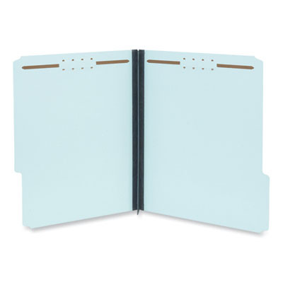 Top Tab Classification Folders, 1/3-Cut Tab: Assorted, Expands 2", 2 Fasteners, Letter Size, Light Blue, 25/Box