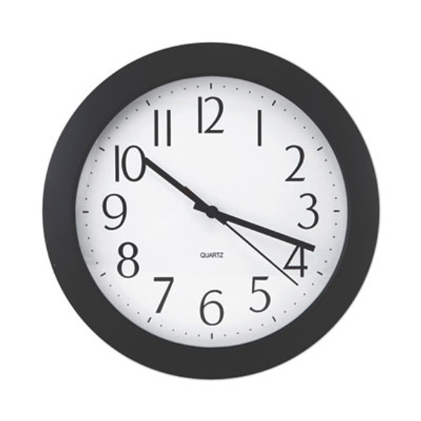 Whisper Quiet Clock, 12" Overall Diameter, Black Case, 1 Aa (Sold Separately)