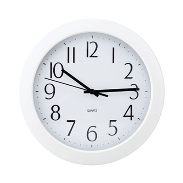 Whisper Quiet Clock, 12" Overall Diameter, White Case, 1 Aa (Sold Separately)