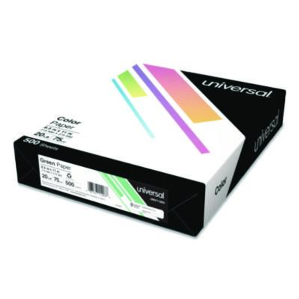 Deluxe Colored Paper, 20 Lb Bond Weight, 8.5 x 11, Green, 500 Sheets/Ream, 10 Reams/Carton