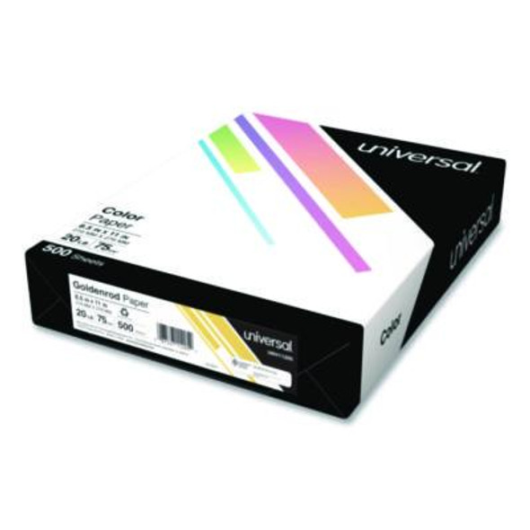 Deluxe Colored Paper, 20 Lb Bond Weight, 8.5 x 11, Goldenrod, 500/Ream