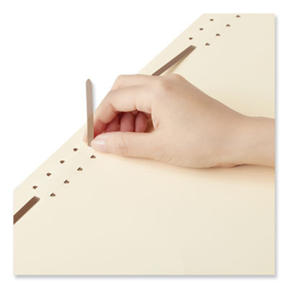 Reinforced Top Tab Fastener Folders, 1/3-Cut Tab: Assorted, Expands 0.75", 2 Fasteners, Legal Size, Manila, 50/Box