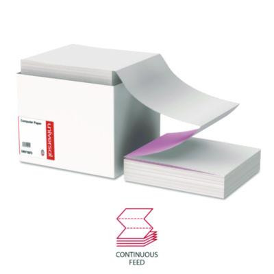 Printout Paper, 3-Part, 15 Lb Bond Weight, 9.5 x 11, White/Canary/Pink, 1,200/Carton