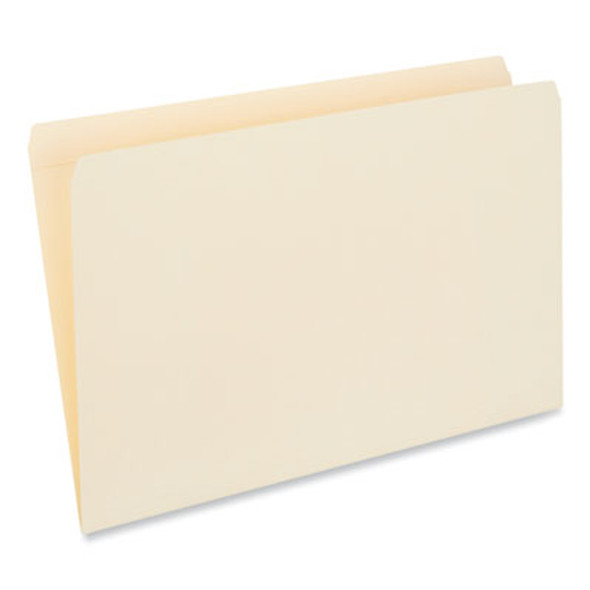 Double-Ply Top Tab Manila File Folders, Straight Tabs, Legal Size, 0.75" Expansion, Manila, 100/Box