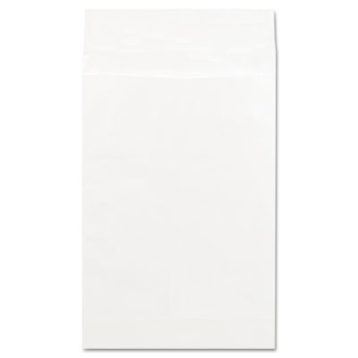 Deluxe Tyvek Expansion Envelopes, Open-End, 2" Capacity, #15 1/2, Square Flap, Self-Adhesive Closure, 12 x 16, White, 100/Box