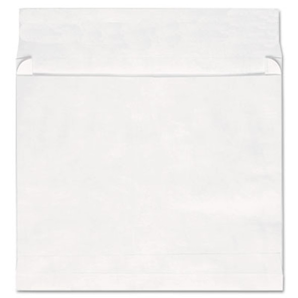 Deluxe Tyvek Expansion Envelopes, Open-Side, 2" Capacity, #13 1/2, Square Flap, Self-Adhesive Closure, 10 x 13, White, 100/Bx