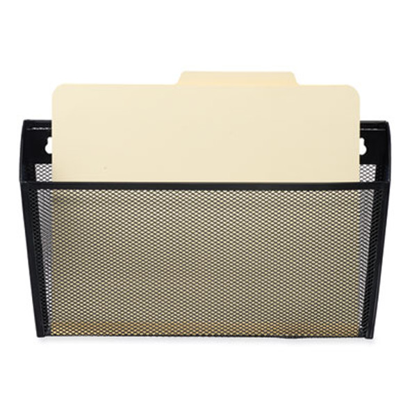 Metal Mesh Wall File, Letter Size, 14" x 3.1" x 8.2", Black
