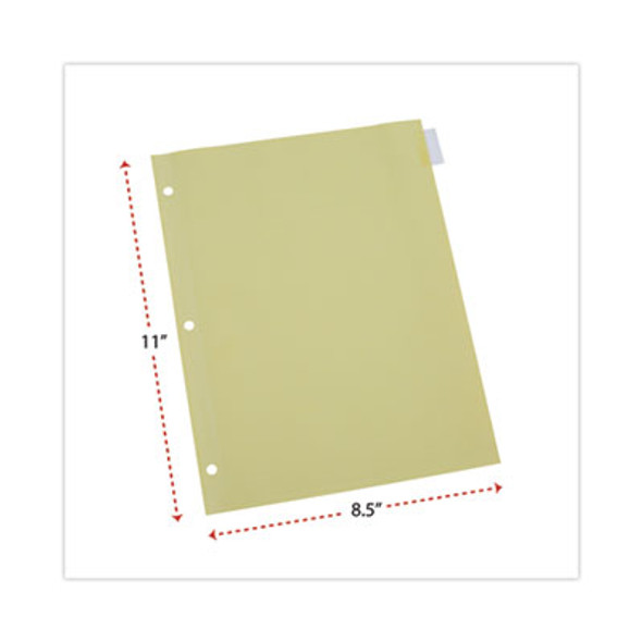 Insertable Tab Index, 8-Tab, 11 x 8.5, Buff, Clear Tabs, 24 Sets