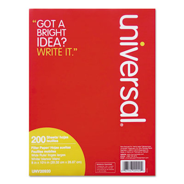 Filler Paper, 3-Hole, 8 X 10.5, Wide/Legal Rule, 200/Pack