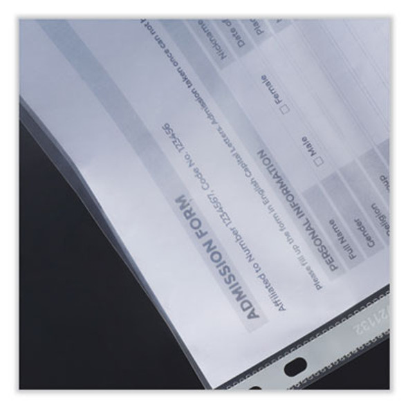 Deluxe Heavyweight Sheet Protector, Side: 3-Hole Punched, Top Load 8.5 x 11 Insert, Clear Front, 100/Pack