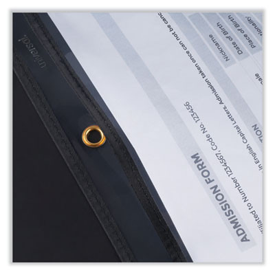 Heavyweight Ticket Holder, Top Load 9 x 12 Insert, Clear Front, Black Border, 25/Pack