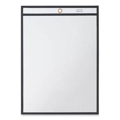 Heavyweight Ticket Holder, Top Load 9 x 12 Insert, Clear Front, Black Border, 25/Pack