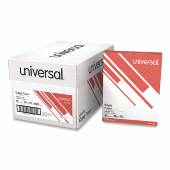Copy Paper, 92 Bright, 20 Lb Bond Weight, 8.5 x 11, White, 500 Sheets/Ream, 10 Reams/Carton