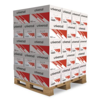 Copy Paper, 92 Bright, 20 Lb Bond Weight, 8.5 x 11, White, 500 Sheets/Ream, 10 Reams/Carton, 40 Cartons/Pallet