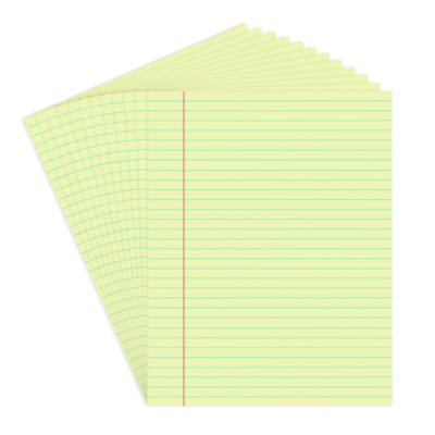 Glue Top Pads, Wide/Legal Rule, (50) Canary Yellow 8.5 x 11 Sheets, Dozen