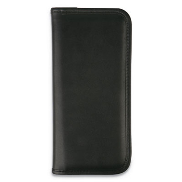 Business Card Holder, Holds 160 3.5 X 2 Cards, 4.75 X 10.13, Vinyl, Black