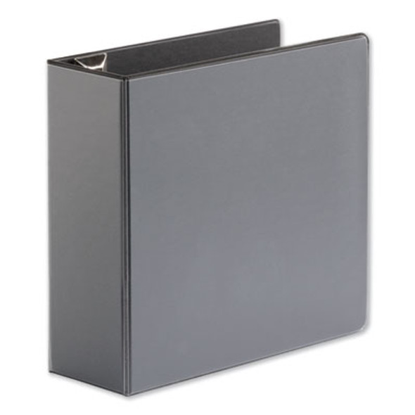 Deluxe Easy-To-Open D-Ring View Binder, 3 Rings, 4" Capacity, 11 X 8.5, Black