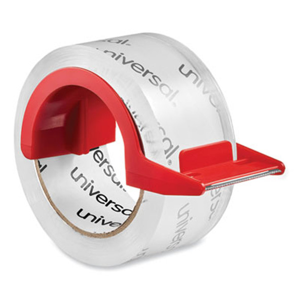 Heavy-Duty Acrylic Box Sealing Tape With Dispenser, 3" Core, 1.88" X 54.6 Yds, Clear, 2/Pack