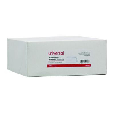 Open-Side Business Envelope, 1 Window, #10, Commercial Flap, Gummed Closure, 4.13 x 9.5, White, 500/Box