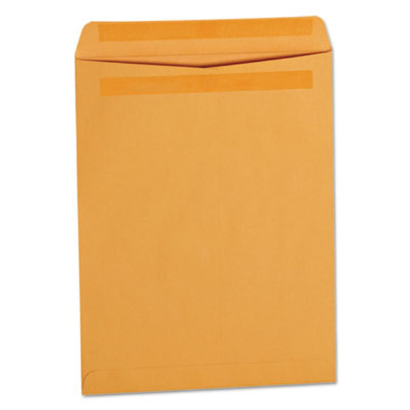 Self-Stick Open End Catalog Envelope, #13 1/2, Square Flap, Self-Adhesive Closure, 10 x 13, Brown Kraft, 250/Box