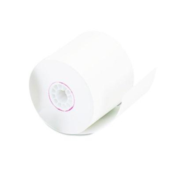 Impact And Inkjet Print Bond Paper Rolls, 0.5" Core, 2.25" x 128 Ft, White