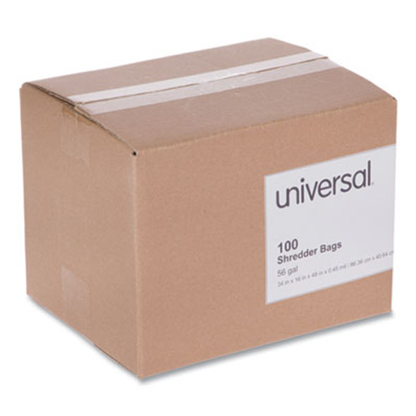 High-Density Shredder Bags, 56 Gal Capacity, 100/Box
