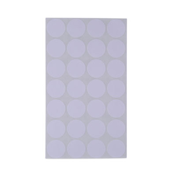 Self-Adhesive Removable Color-Coding Labels, 0.75" Dia, White, 28/Sheet, 36 Sheets/Pack