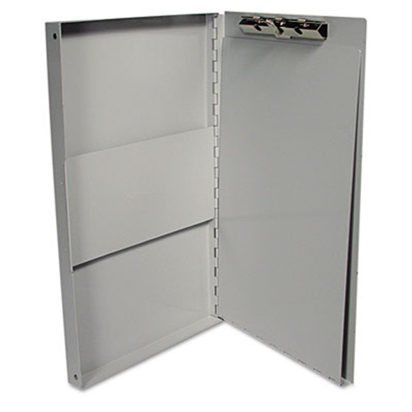 Deluxe Aluminum Document Box, 0.4" Clip Capacity, Holds 8.5 x 11 Sheets, Aluminum