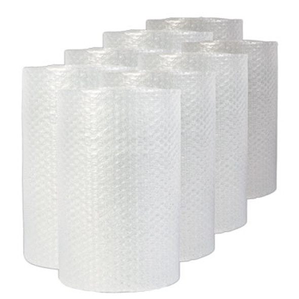 Bubble Packaging, 0.19" Thick, 24" x 50 Ft, Perforated Every 24", Clear, 8/Carton