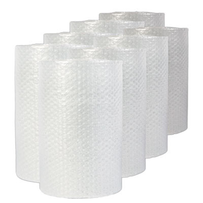 Bubble Packaging, 0.19" Thick, 24" x 50 Ft, Perforated Every 24", Clear, 8/Carton