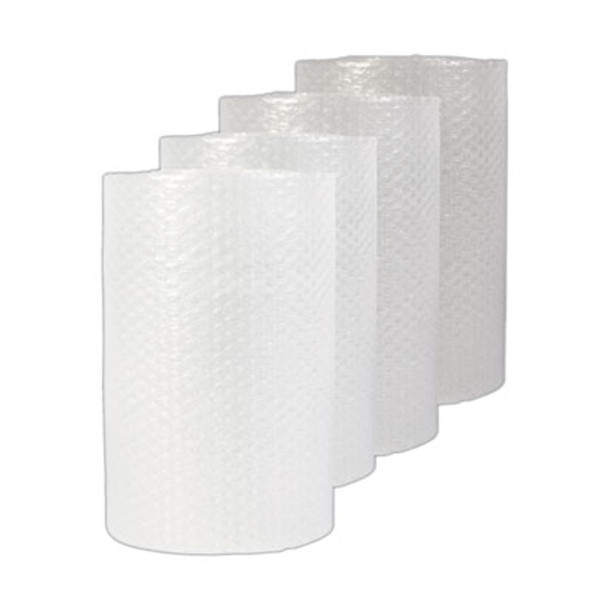 Bubble Packaging, 0.31" Thick, 12" x 125 Ft, Perforated Every 12", Clear, 4/Carton