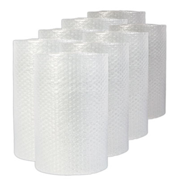 Bubble Packaging, 0.19" Thick, 12" x 200 Ft, Perforated Every 12", Clear, 8/Carton