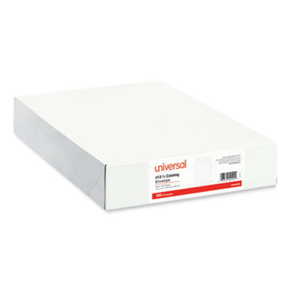 Self-Stick Open End Catalog Envelope, #13 1/2, Square Flap, Self-Adhesive Closure, 10 x 13, White, 100/Box