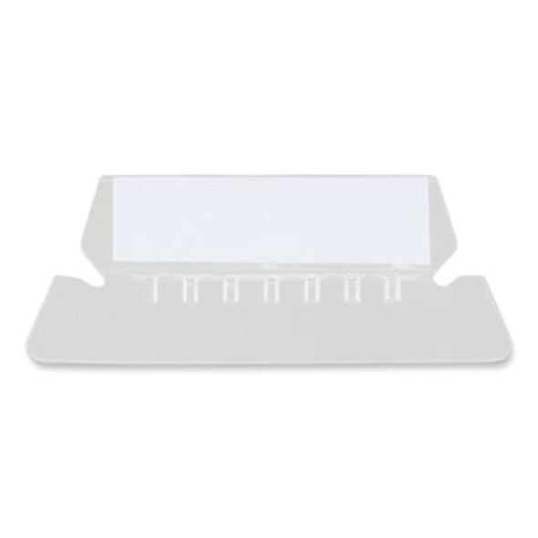 Hanging File Folder Plastic Index Tabs, 1/5-Cut, Clear, 2.25" Wide, 25/Pack