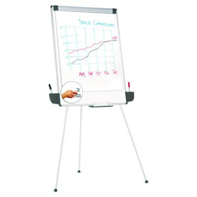 Dry Erase Board With Tripod Easel And Adjustable Pen Cups, 29" x 41", White Surface