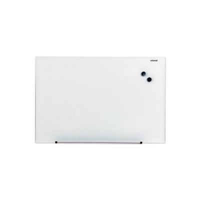 Frameless Magnetic Glass Marker Board, 36" x 24", Translucent Frost Surface