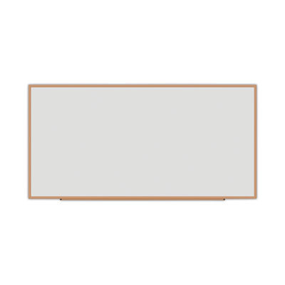 Deluxe Melamine Dry Erase Board, 96" x 48", White Surface, Oak Finished Fiberboard (Mdf) Frame