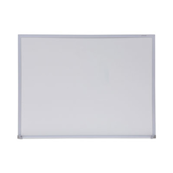 Melamine Dry Erase Board With Aluminum Frame, 24" x 18", White Surface, Anodized Aluminum Frame